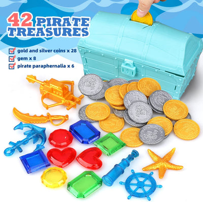 Fidtoy Kit de Jouets de Plongée pour Piscine pour Enfants 4-8 Jeu de Chasse au Trésor