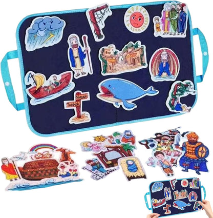 1 set de fieltro para fieltro para niños historias bíblicas de la biblia.