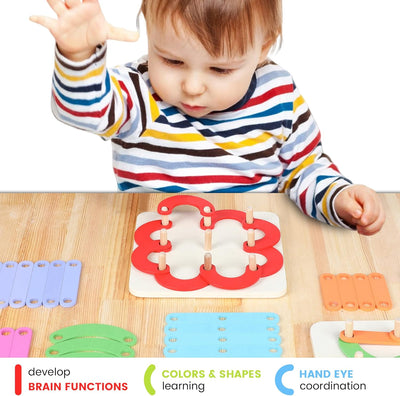 Fidtoy Chiffres et Lettres Puzzle en Bois