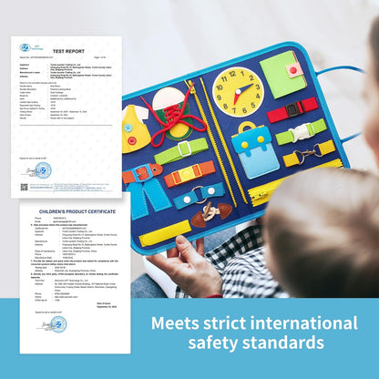 Busy Board Sensory Toys for Toddlers 1 2 3 4, Toddler Travel Activities Educational Toys, Montessori Toys for 1 2 3 4 Year Old Gilrs Boys Gift, Dinosuar