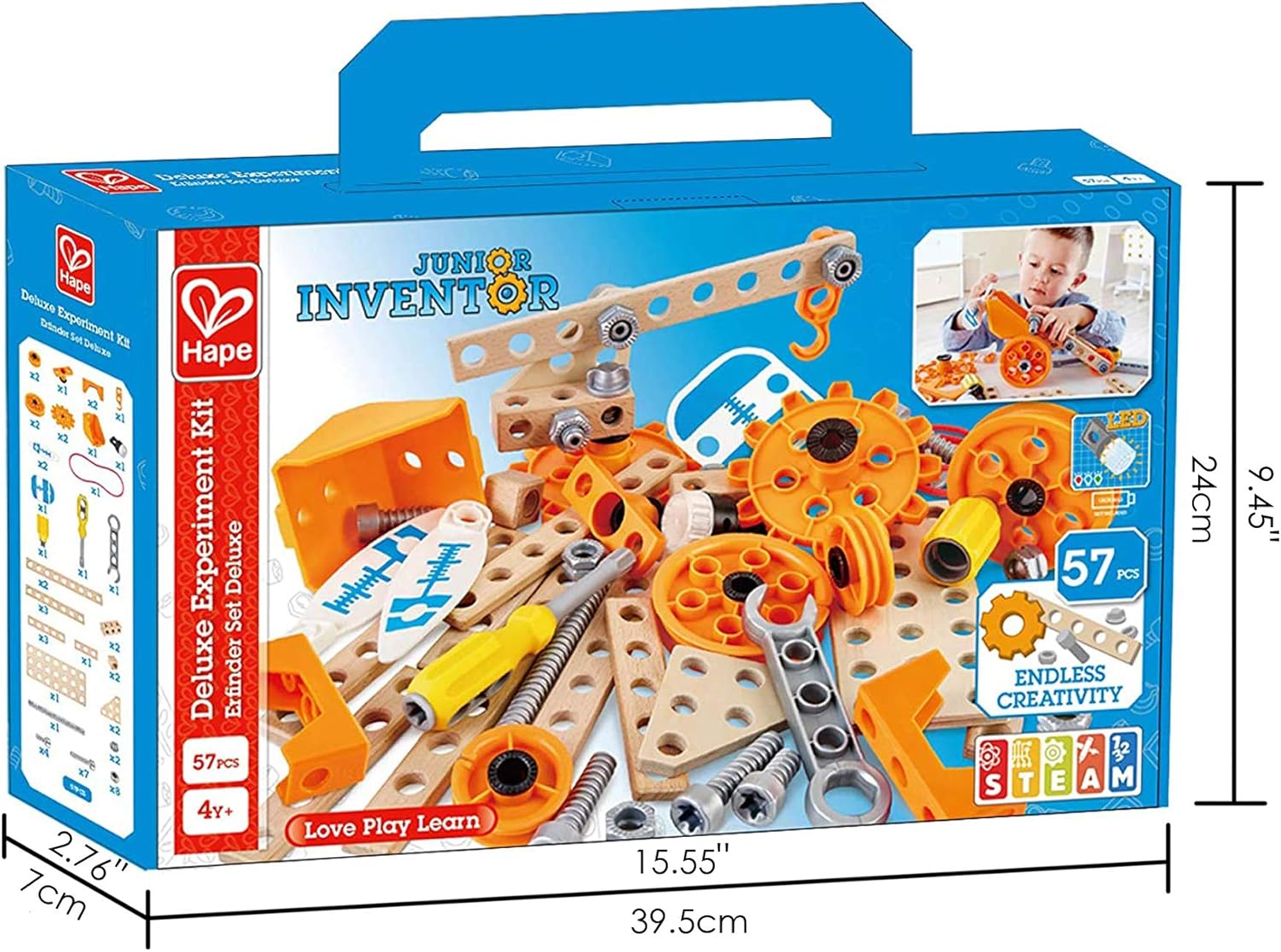 Fidtoy STEM Kit de Construction d'Ingénierie 57 Pièces Jouet de Construction pour Enfants