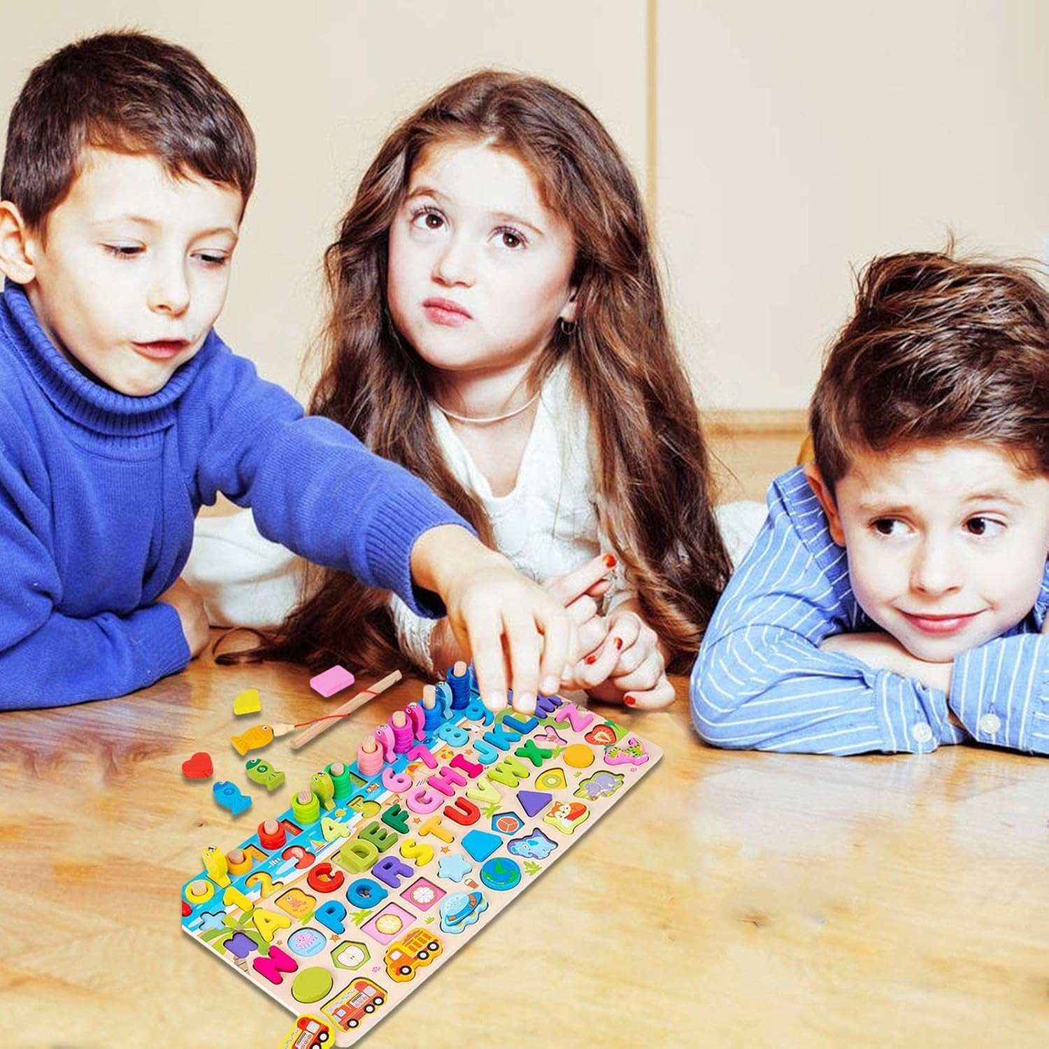 2 Pcs Toddler Number Puzzle - Kids Fishing Game - Counting Games Learn Arabic Numerals, Enhance Hands-on Ability, Develop Hand-eye Coordination Preschool Gift for Kids