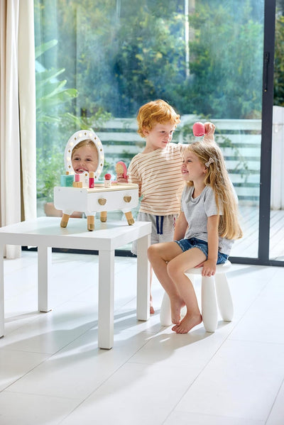 Fidtoy Kids Makeup Vanity Toy Set with Light Mirror