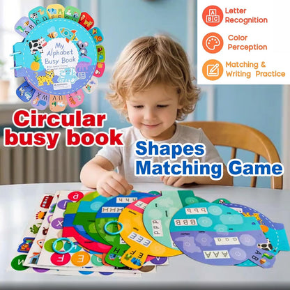 Be2BeKidz Alphabet Learning Busy Book for Toddlers 1–3 | Montessori ABC Activity Book for Kids | Babybus Style Educational Toy for Preschool Learning & Fine Motor Skills Development