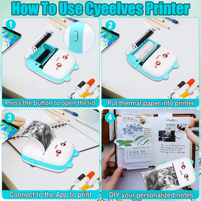 Mini impresora portátil para fotos y pegatinas