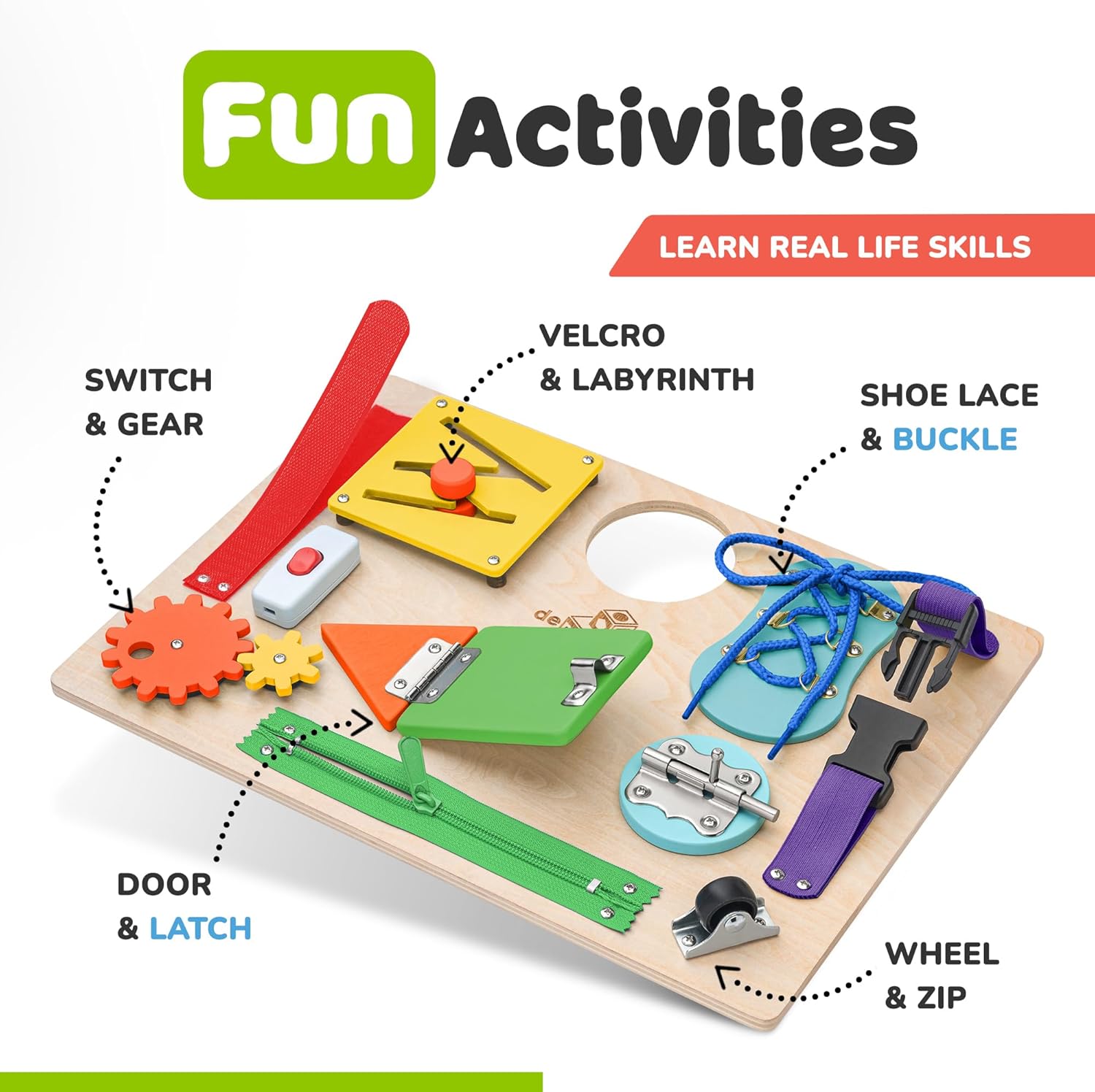 Fidtoy Montessori Learning Busy Board for Toddlers