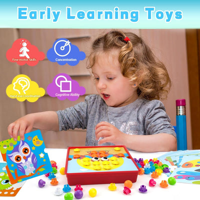 Fidtoy Button Art Toy Set Fine Motor Learning Toy