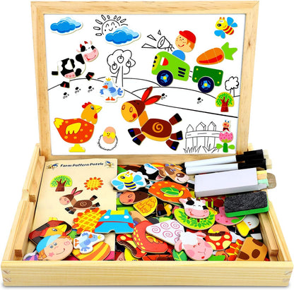 Puzzle Magnétique Montessori Double Face
