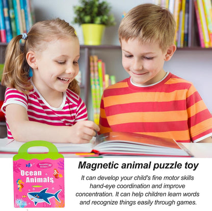 Toseky Reusable Sticker Book, Stickers Activity Books, Magnetic Stickers, Reusable Travel Early Educational Learning/Girls Age 4-6