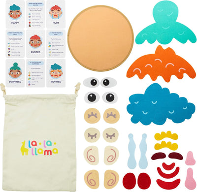Fidtoy Juego de Expresiones Faciales Juguete Montessori para el Aprendizaje de Emociones