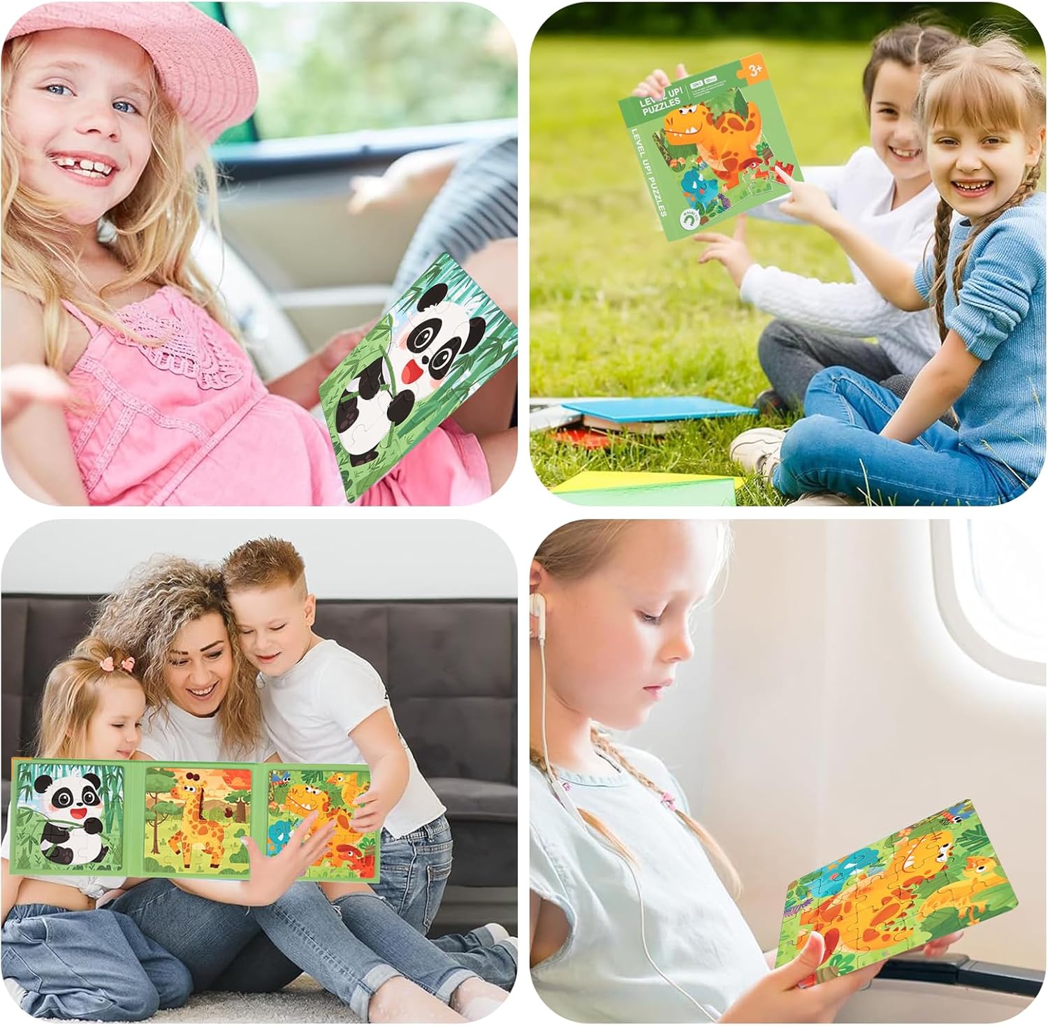 Magnetic Puzzle, 50 Pieces Children's Puzzle, 3-in-1 Magnetic Puzzle, Magnetic Puzzle Animals, Children's Puzzle Magnet for Children, Educational Toy, Promotes Motor Skills + Concentration, Children's