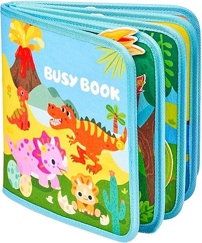 Livre d'activités Montessori Fidtoy Dinosaur Friends – Activité Montessori interactive pour les tout-petits de 2 à 5 ans