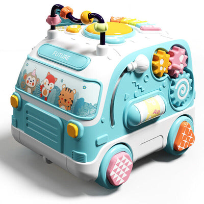 Fidtoy Musical Activity Bus Toy with Lights and Sounds