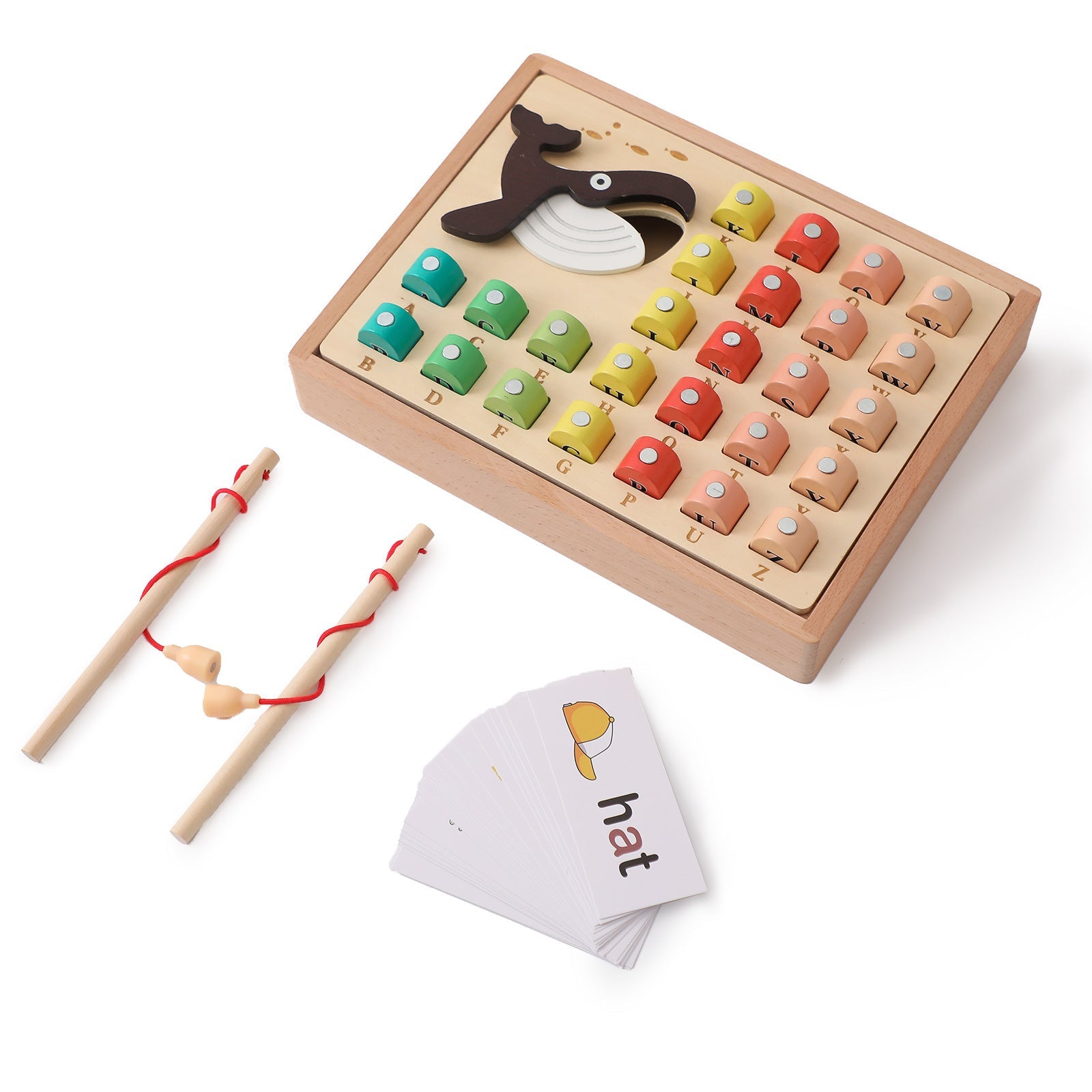 children's wooden fishing puzzle toy Wooden Fishing Puzzle Toy