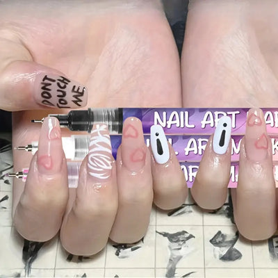 Stylos de Nail Art MagicMani™ - Créativité Rapide et Sans Salissures pour Enfants