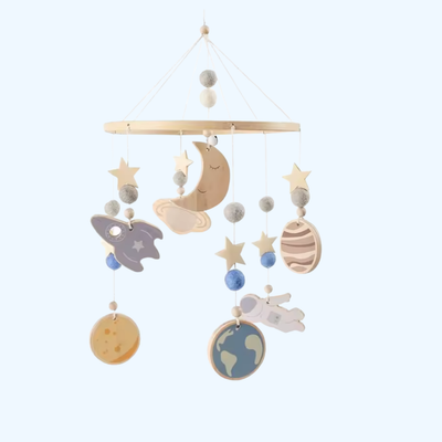 Fidtoy Wooden Baby Mobile Montessori-Inspired Sensory Nursery Toy