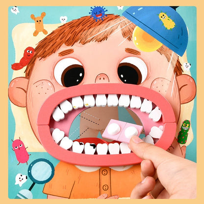 Wooden Children's Simulation Dentist Suit Play House Medical Toys