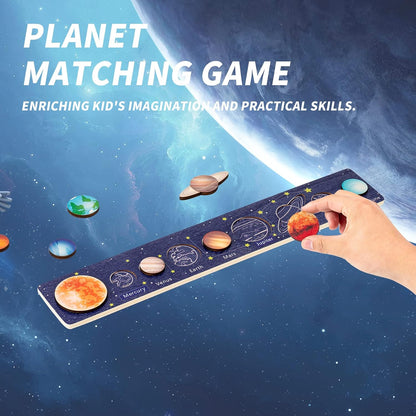 Planet Peg Puzzle: Wooden Solar System Adventure