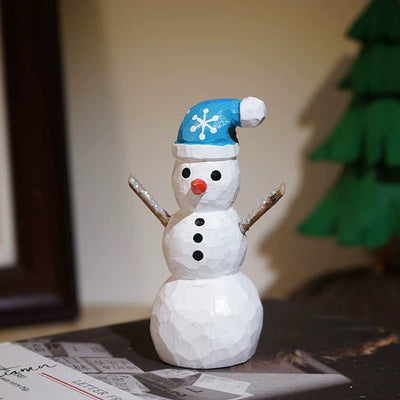 Décorations de Noël en bois massif sculptées à la main