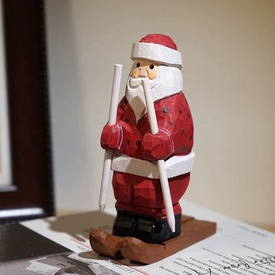 Décorations de Noël en bois massif sculptées à la main