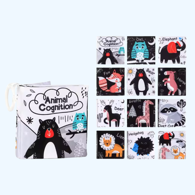 Fidtoy Soft Sensory Cloth Book for Newborns – Montessori Early Learning