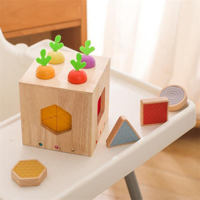 Forme géométrique en bois coulée Éveil Petite Enfance Pour Bébé Jouets Éducatifs
