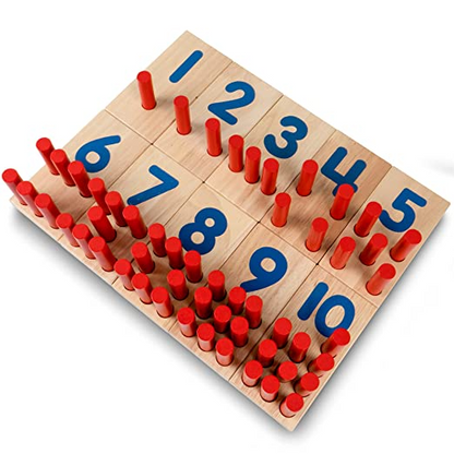 X Large Excellerations  Montessori Counting Pegs Number Counting Sticks Boards