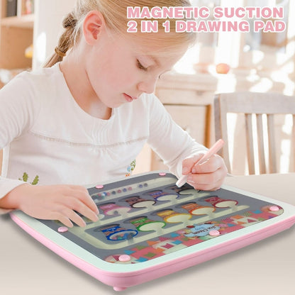 2in1 Magnetic Bead Maze Color Sorting and Drawing Board - 134