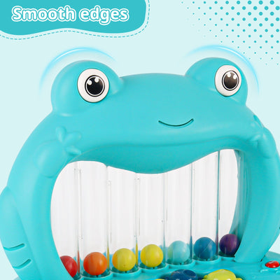 Blowing Ball Frog Piano Toy for Toddlers, Educational Musical Keyboard with Lights & Sounds, Early Learning Development Toy with Color Balls and Piano Keys for Boys & Girls Ages 18+ Months