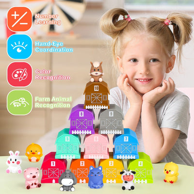 Fidtoy Farm Animal Learning Play Set