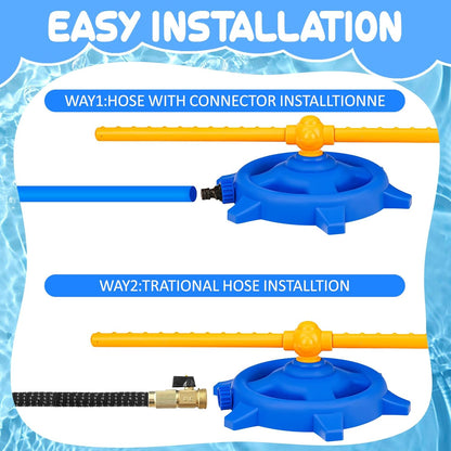 Water Spray Summer 360 Rotation Active Play - 012