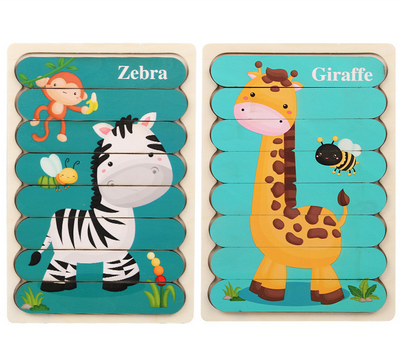 Montessori Flip Puzzle Sets (Set of 2)