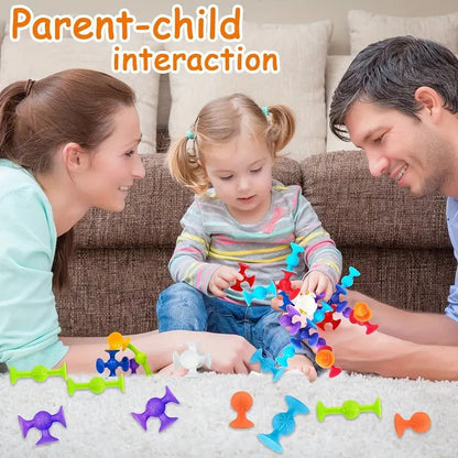 Suction Silicone Cup Sensory Connector Jar 48 pieces