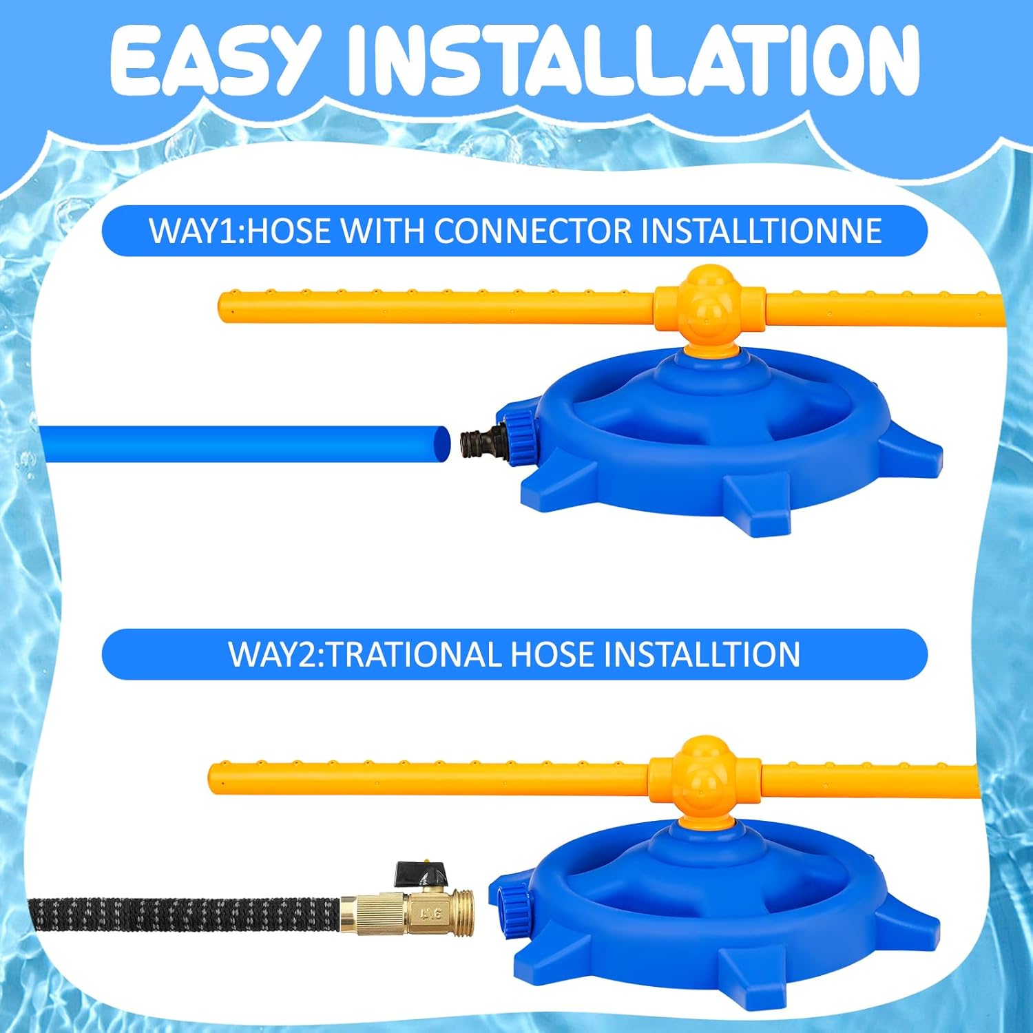 Without Box Water Spray Summer 360 Rotation Active Play - 012