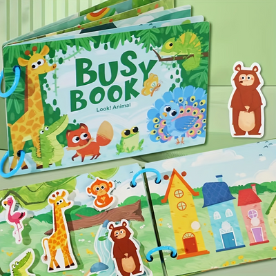 Fidtoy Montessori Busy Book for Toddlers Interactive Learning Alphabet