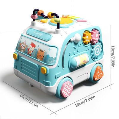 Fidtoy Musical Activity Bus Toy with Lights and Sounds