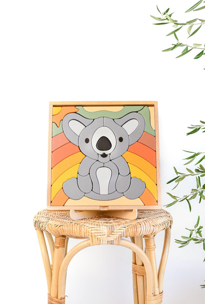 Kirra the Koala Abstract Building Block Puzzle / Home Decor Display