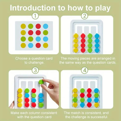 2in1 Four Color Matching Gear Pattern Logic Game - 006