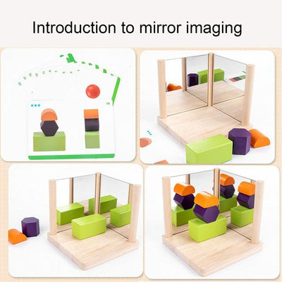 Mirror Wooden 3D Shape Pattern Blocks - 893