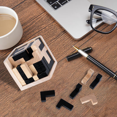 Cubo de madera rompecabezas de IQ - 689
