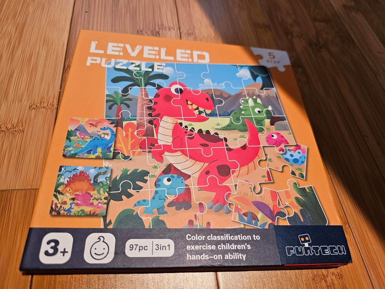 FUNTECH Magnetic Puzzles for Kids Ages 3-5, Magnetic Puzzle 3 in 1, Kids Travel Toys, Toddler Travel Activities, Car Road Trips, Airplane, Puzzle Book for Boys and Girls (Dinosaurs)