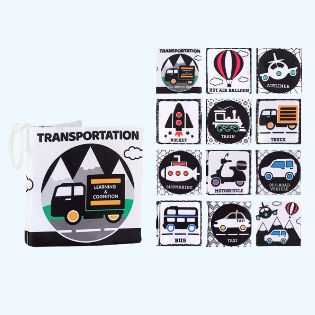 TibaToes™ Black and White High Contrast Visual Stimulation Book