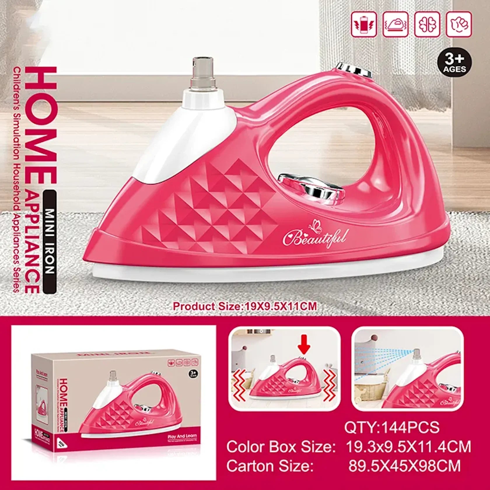 Pretend Play Mini Iron For Kids