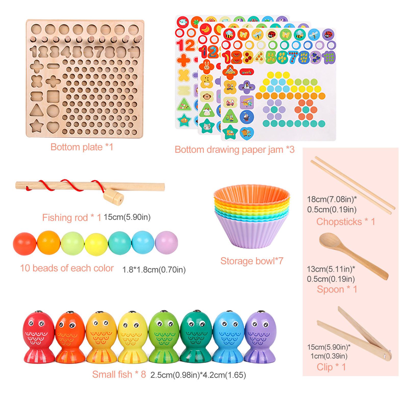 13 in 1 Beads Activity Board Montessori Inspired Kids Educational Wooden toys