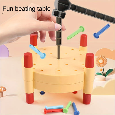 Fidtoy Wooden Hammering Toy for Toddlers Color Learning and Fine Motor Skills