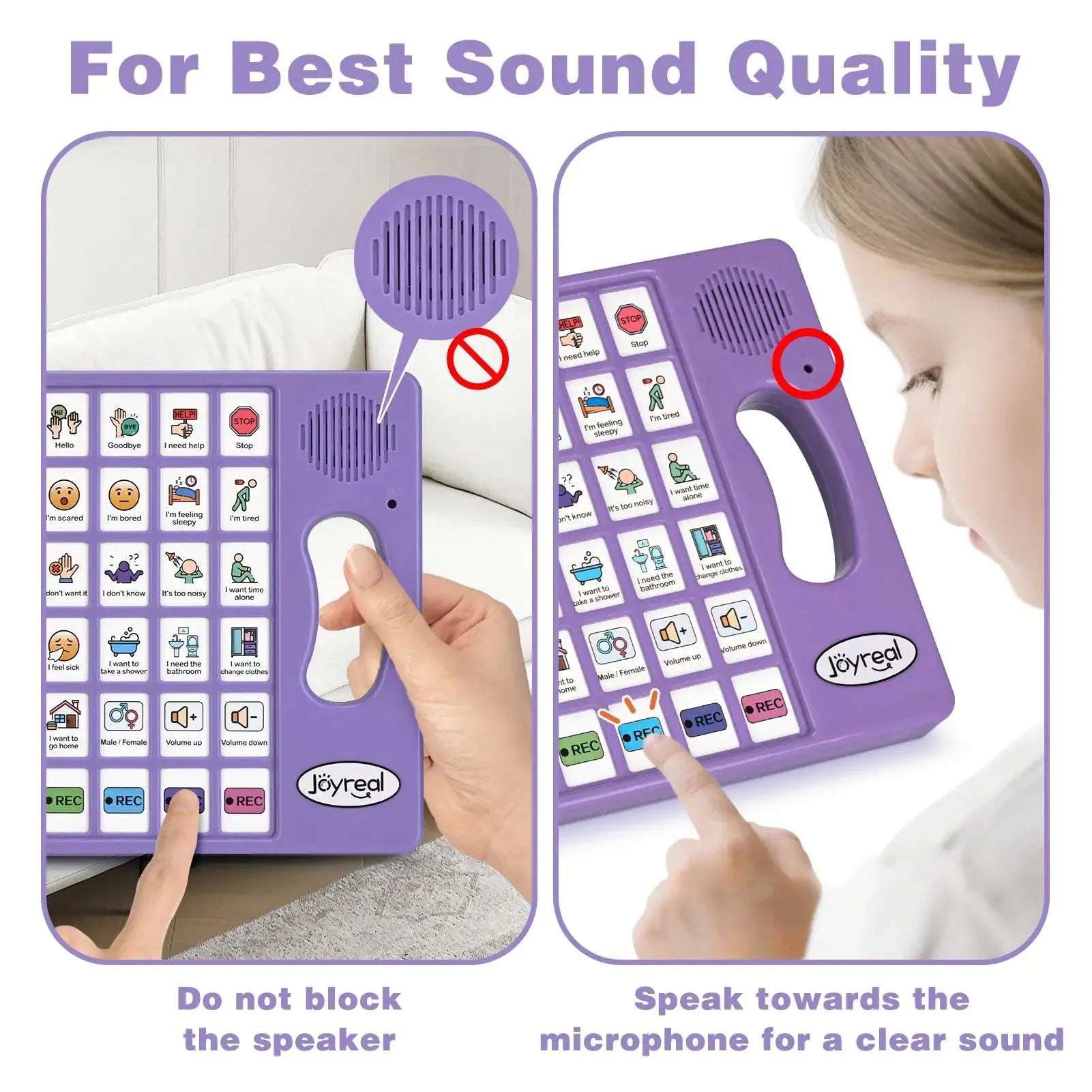 Fidtoy AAC Communication Device for Autism - Bilingual Speech Aid for Toddlers