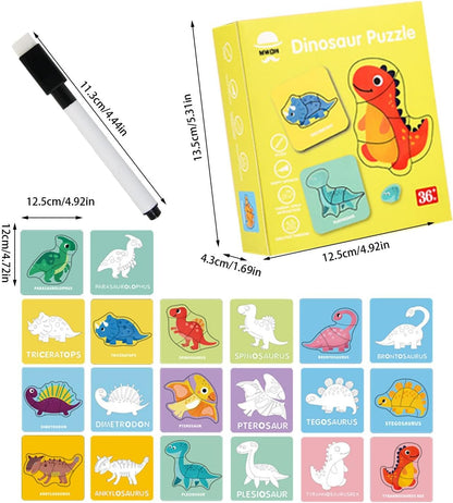 2in1 Jigsaw Puzzle Write and Wipe Cards - 569