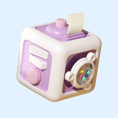 Fidtoy Montessori Busy Cube Sensory Toy for Toddlers 6-in-1 Activity