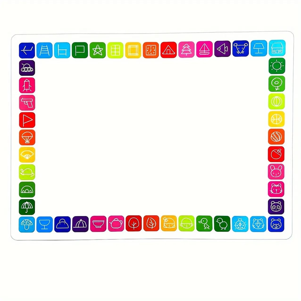 12in1 Object Recognition Education Posters with Erasable Board