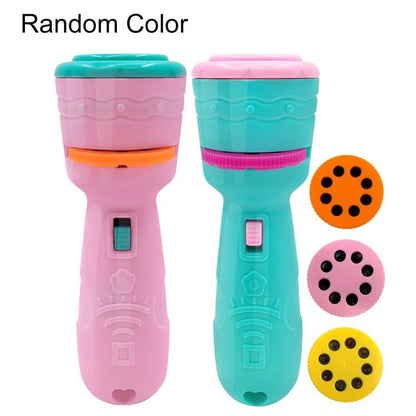 2 in 1 Multiple Mini Projector And Flash Light Cyan Color